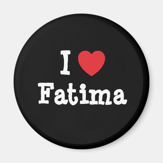 Ik hou van Fatima hart T-shirt Magneet (Voorkant)