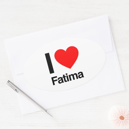 ik hou van fatima ovale sticker (Envelop)