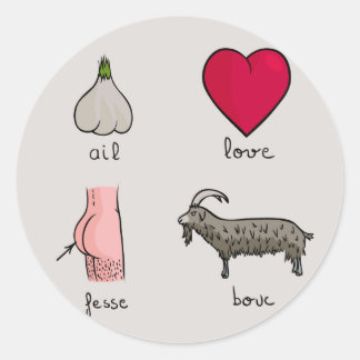 Ik hou van FB Ronde Sticker