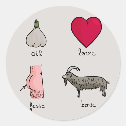 Ik hou van FB Ronde Sticker (Voorkant)