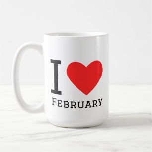 Ik hou van februari koffiemok