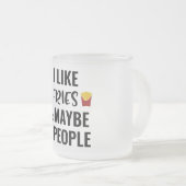 Ik hou van feeën en misschien 3 mensen matglas koffiemok (Voorkant rechts)