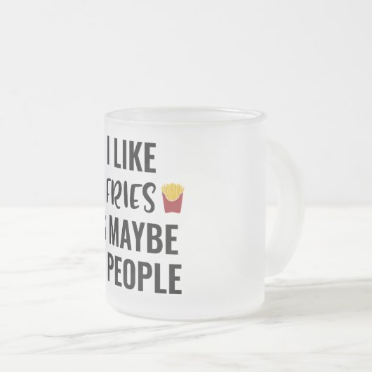 Ik hou van feeën en misschien 3 mensen matglas koffiemok (Voorkant rechts)