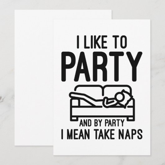 Ik hou van feest bedankkaart (Voorkant / Achterkant)