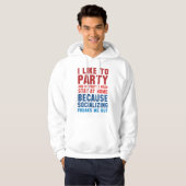Ik hou van feest hoodie (Voorkant volledig)