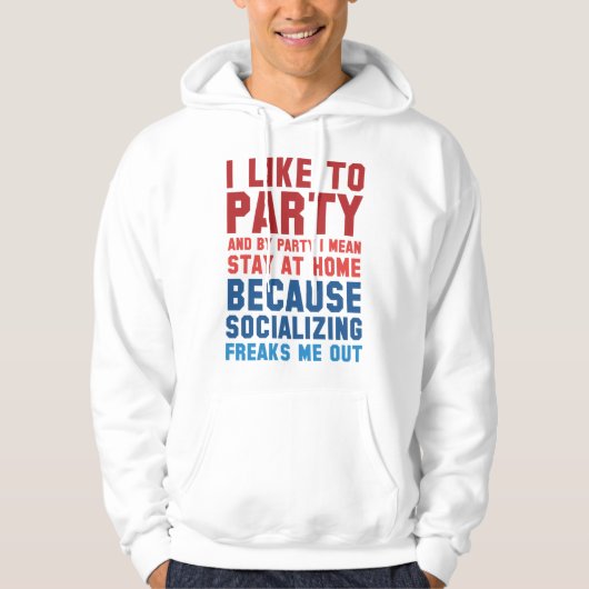 Ik hou van feest hoodie (Voorkant)
