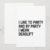 Ik hou van feesten en met feesten bedoel ik Deadli Kaart (Voorkant / Achterkant)