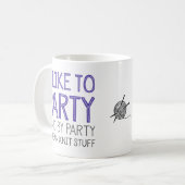 Ik hou van feesten en van een partij... koffiemok (Voorkant links)