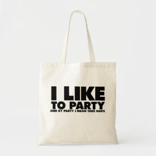 Ik hou van feesten.. ik bedoel, maak kranen tote bag