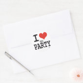 Ik hou van feesten ronde sticker (Envelop)