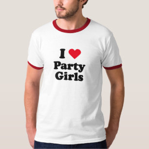 Ik hou van feestmeisjes t-shirt