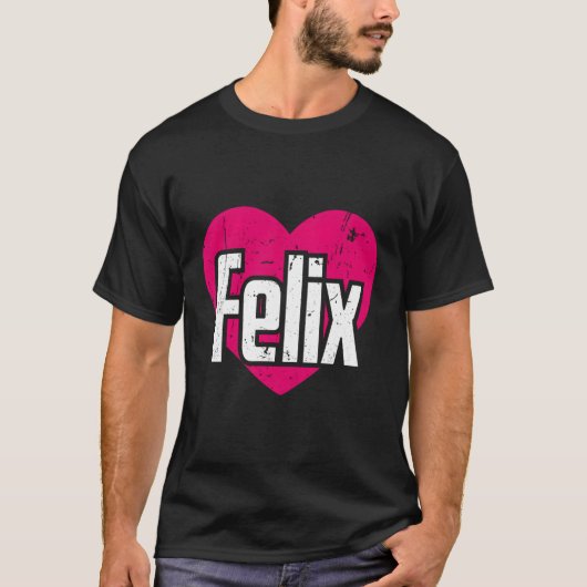 Ik hou van Felix voornaam als hij Felix is T-shirt (Voorkant)
