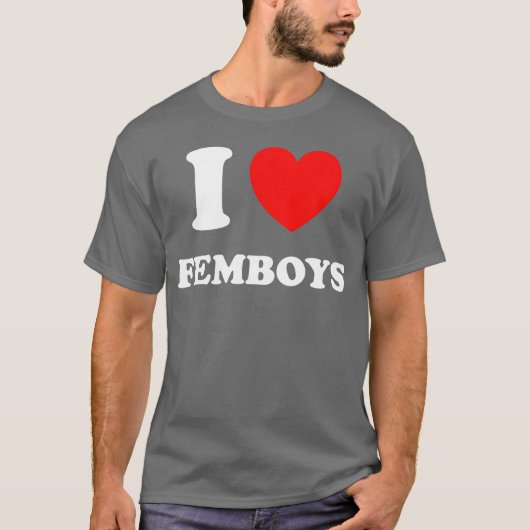 Ik hou van Femboy cadeau T-shirt (Voorkant)