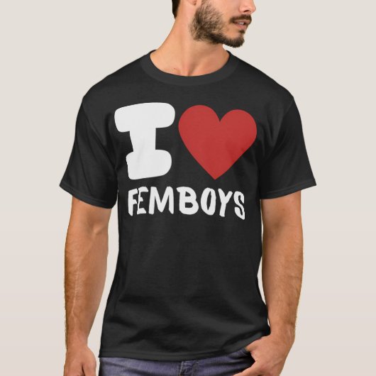 Ik hou van femboys t-shirt (Voorkant)