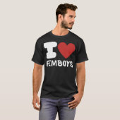 Ik hou van femboys t-shirt (Voorkant volledig)