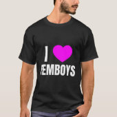 Ik hou van femboys t-shirt (Voorkant)