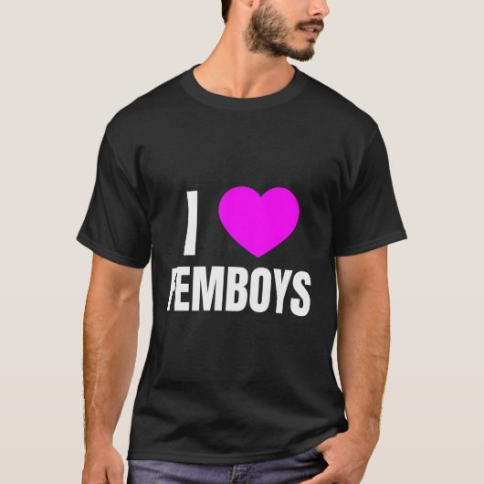 Ik hou van femboys t-shirt (Voorkant)