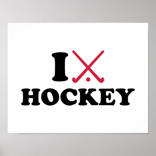 Ik hou van Field hockey Poster (Voorkant)