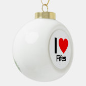 Ik hou van Fies Keramische Bal Ornament (Links)