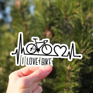 Ik hou van fiets sticker