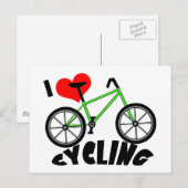 Ik hou van fietsen briefkaart (Voorkant / Achterkant)