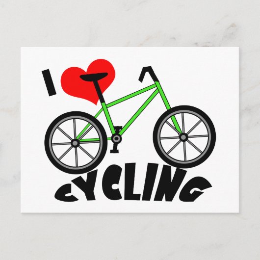 Ik hou van fietsen briefkaart (Voorkant)