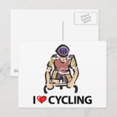 Ik hou van fietsen briefkaart (Voorkant / Achterkant)