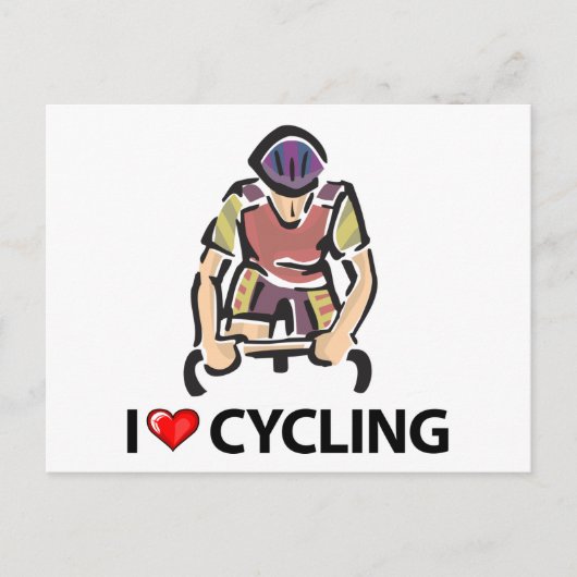 Ik hou van fietsen briefkaart (Voorkant)
