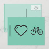 Ik hou van fietsen briefkaart (Voorkant / Achterkant)