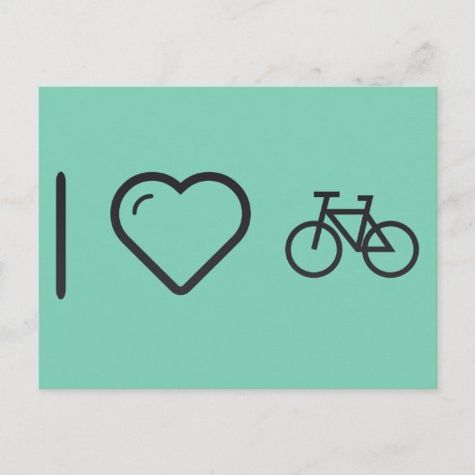 Ik hou van fietsen briefkaart (Voorkant)
