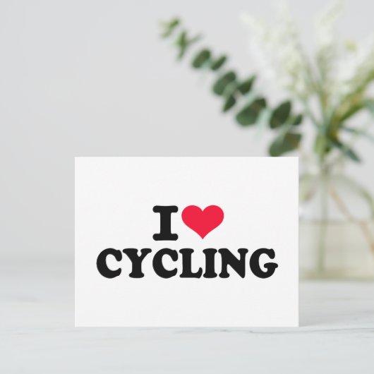 Ik hou van fietsen briefkaart (Staand voorkant)