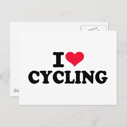 Ik hou van fietsen briefkaart (Voorkant / Achterkant)