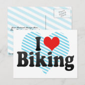 Ik hou van fietsen briefkaart (Voorkant / Achterkant)