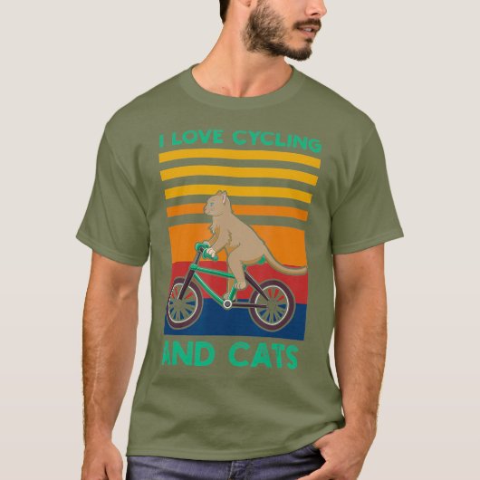 Ik hou van fietsen en fietsen die fietsen uitdelen t-shirt (Voorkant)