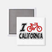 Ik hou van fietsen in Californië Magneet (Voorkant / Achterkant)