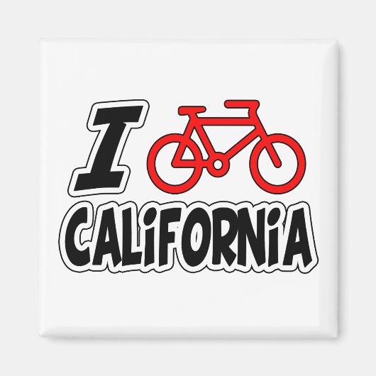 Ik hou van fietsen in Californië Magneet (Voorkant)