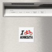 Ik hou van fietsen in Minnesota Magneet (Insitu (Vaatwasser))