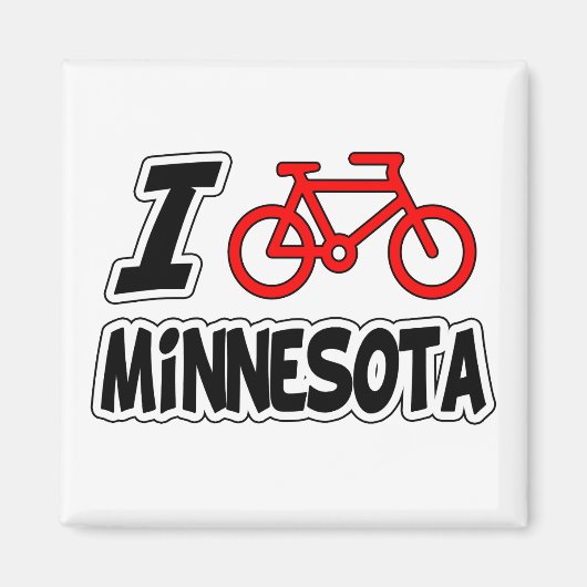 Ik hou van fietsen in Minnesota Magneet (Voorkant)