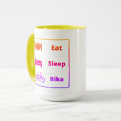 Ik hou van fietsen mok (Voorkant links)