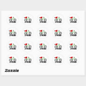 Ik hou van fietsen ronde sticker (Vel)
