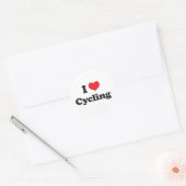 Ik hou van fietsen ronde sticker (Envelop)