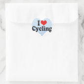 Ik hou van fietsen ronde sticker (Tas)