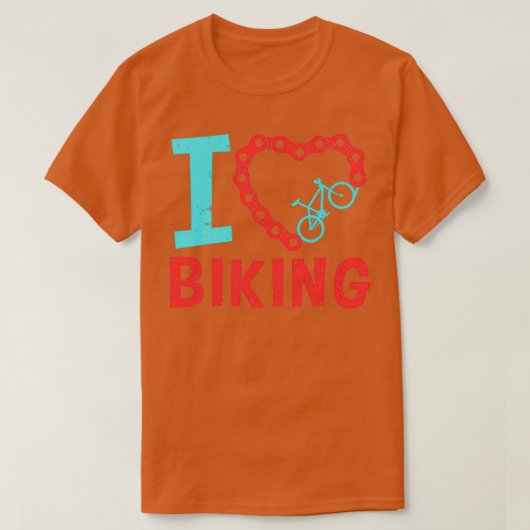Ik hou van fietsencadeau MTB T-shirt (Design voorkant)