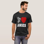 Ik hou van fietsenhartfietser t-shirt (Voorkant volledig)