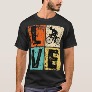 Ik hou van fietsontwerp voor fietser T-shirt