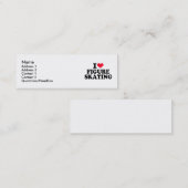 Ik hou van Figuur Skating Mini Visitekaartje (Voorkant / Achterkant)