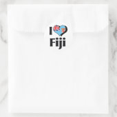 Ik hou van Fiji Flag Ronde Sticker (Tas)