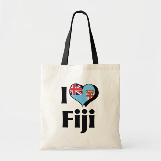 Ik hou van Fiji Flag Tote Bag (Voorkant)