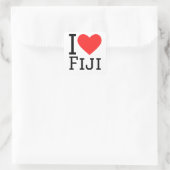 Ik hou van Fiji Vierkante Sticker (Tas)