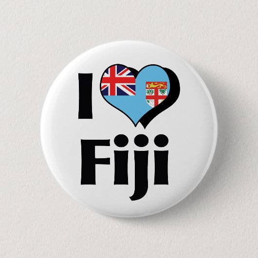 Ik hou van Fiji-vlag Ronde Button 5,7 Cm (Voorkant)
